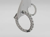 3.0 Dwt Lab Grown Diamond 4.4 Grams Bangle Earring Sterling Silver Mk1225opsmia