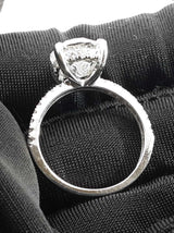 3.77 Cttw Lab-grown Diamond & 14k Gold Ring With Cert 3.4g Size 6.5 Fw0326locrdu