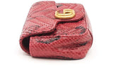 Gucci Mini Marmont Gg Red Snakeskin Leather Shoulder Bag Eb0225rxzsa