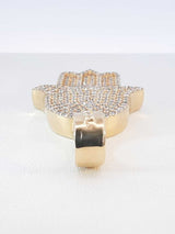 2.34 Cttw Diamond Pavé & 10k Yellow Gold Hamsa Pendant 15.8 Grams Fw0426lpxzdu