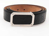 Gucci Guccisima Rectangle Black Belt / Buckle Size 40 Aa0826lzxsa