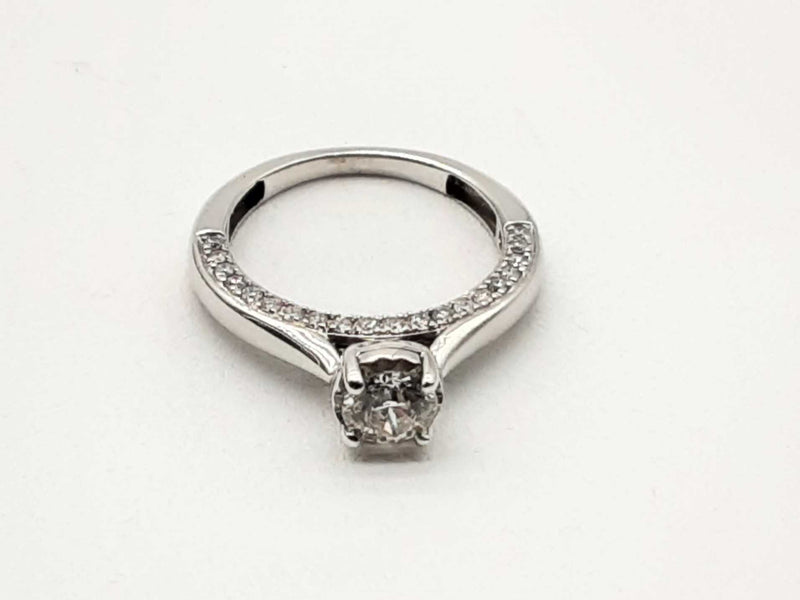 10k White Gold 3.0g Diamond Solitaire Ring Size 6 Do0124lorxde