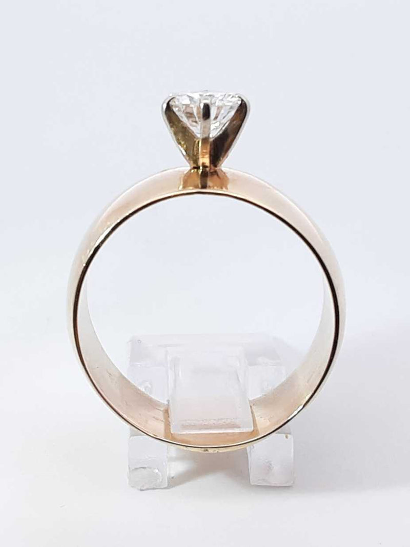 1.2 Ctw Diamond & 14k Yellow Gold Solitaire Ring 11.2 Gram Sz 11.5 Fw1024lsxzdu