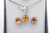Set Of 5 Gemstone Ensemble Sets In Sterling Silver Eb0925crsa