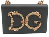 Dolce & Gabbana Girls Leather Shoulder Bag Black Aa1125izxmia