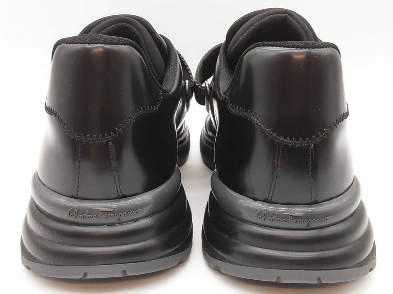 Salvatore Ferragamo Tommy Nero Black Leather Slip On Shoes Size 9m Do0825lxzde