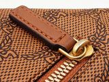 Mcm Himmell Triangle Pouch In Cognac Lauretos Coated Canvas Fw0725crdu