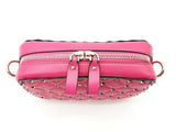 Valentino Rockstud Spike Quilted Pink Camera Bag Sd1025ocrde