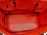 Hermes Birkin 30 Sanguine Red Orange Togo Palladium Handbag Do0323lxcrxde