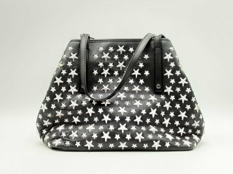 Jimmy Choo Sasha Star-studded Black Leather Tote Bag Fw0225lzxdu