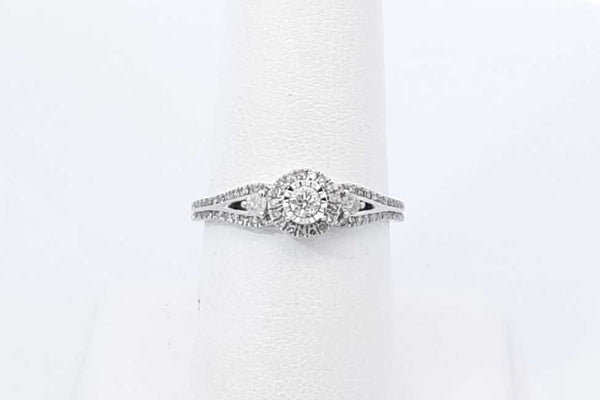 1.2ctw Diamond Ring In 10k White Gold 2.5 Grams Size 7 Eb0525ocxdu
