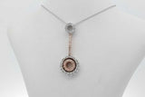 10k White Gold Diamond Pendant Necklace 3 Grams 18 Inch Eb0926lcxsa