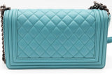 Chanel Turquoise Quilted Lambskin Boy Bag Crossbody Eb0925wrxzde