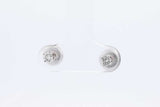 0.2cttw Diamond Stud Screwback Earrings In 14k White Gold 0.7 Grams Eb0626cxdu
