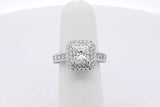 3.69cttw Diamond Ring In 18k White Gold 5.7 Grams Size 4.5 Eb0526olxzsa