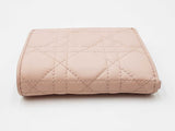Christian Dior Lady Dior Gardenia Wallet In Pink Cannage Lambskin Fw0626lrxdu