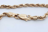 14k Yellow Gold Rope Chain Necklace 4.8 Grams 28.5 Inch Eb0126oxzde