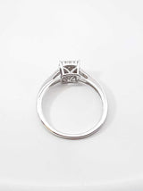 Illusion-set Diamond & 10k White Gold Cathedral-style Engagement Ring 2 Grams Size 7 Fw0726lzxdu