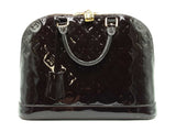 Louis Vuitton Alma Pm In Amarante Monogram-embossed Vernis Leather Fw0226rxzdu