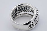 David Yurman 925 Sterling Silver Crossover Ring 13.6 Grams Size 7 Eb0426orxsa