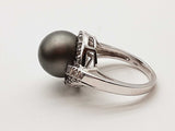 Gray Pearl 14k White Gold 7.7g Ring Size 7.25 Do0626rrxde
