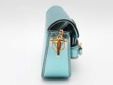 Gucci Light Blue Metallic Calfskin Super Mini Horsebit 1955 Shoulder Bag Sd0726przde