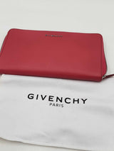 Givenchy Pink Leather Pandora Organizer Zip Around Wallet Eb1125loxdu
