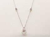 1.18 Cttw Lab Grown Diamonds 14k White Gold 2.0g Pear Necklace Do1225irxde
