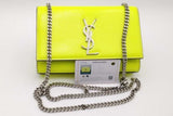 Yves Saint Laurent Neon Yellow Leather Kate Crossbody Bag Eb1026ixzsa