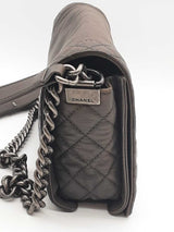 Chanel Grey Calfskin Reverso Boy Bag Shoulder Bag Eb0825lccrde