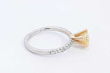 0.96ctw Diamond Ring In 18k White & Yellow Gold 3 Grams Size 6.5 Eb0225loxzsa
