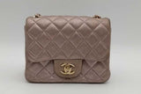 Chanel Quilted Metallic Iridescent Leather Mini Flap Bag Eb1026erxsa