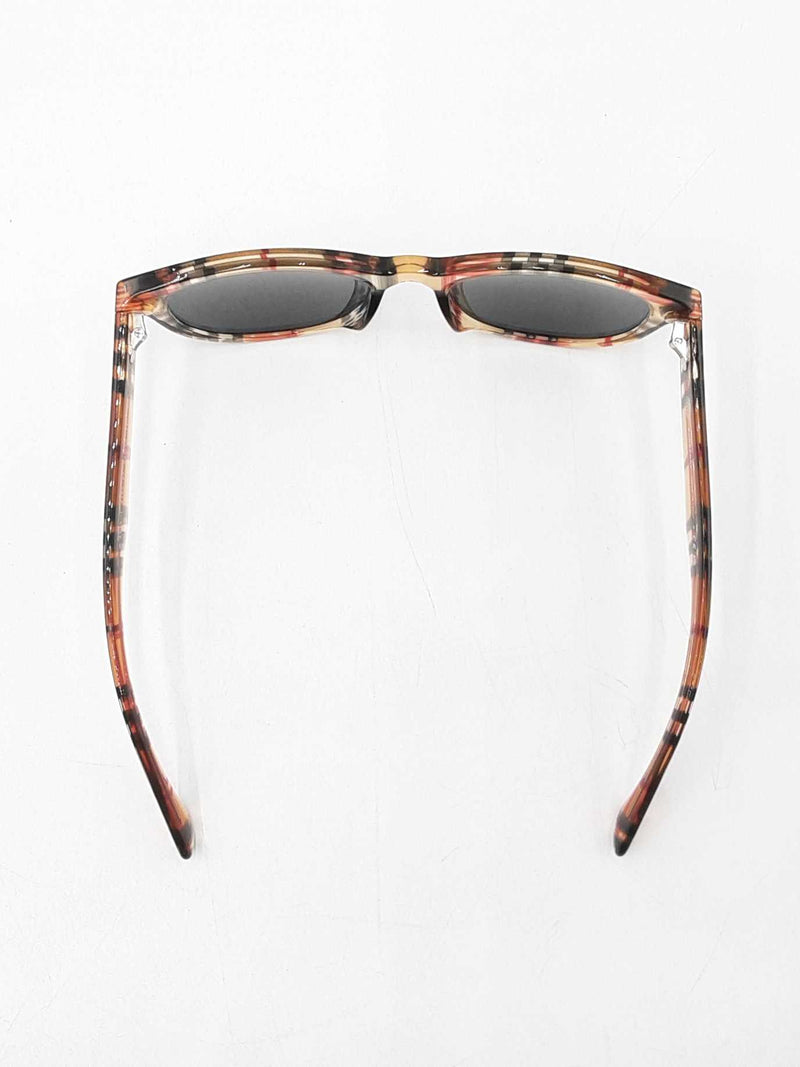 Burberry Transparent Vintage Check Round Frame Sunglasses Fw0925cxdu