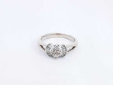 Approx. 0.56ctw Diamond Ring In 14k White Gold 3.2 Grams Size 6 Eb1124llxsa