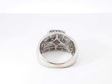1.12 Cttw Diamond & 10k White Gold Square Halo Ring 5.4g Size 5.5 Fw0826przdu