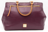 Dooney & Bourke Purple Leather Satchel Shoulder Bag Eb1025rxdu