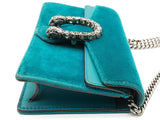 Gucci Super Mini Dionysus Teal Blue Velvet Crossbody Bag Do0325pxzde