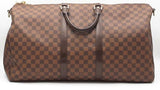 Louis Vuitton Bandoulière 55 Damier Ebene Duffle Bag Aa0525wordu
