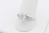 1.33cttw Diamond Ring In 14k White Gold 3.2 Grams Size 9 Eb0525oexzsa
