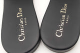 Christian Dior Dway Deep Blue Embroidered Slides Size 40 Eb1025oxzsa