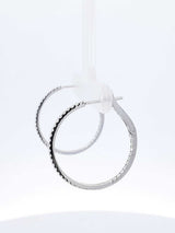0.56 Cttw Diamond & 14k White Gold Inside Out Hoop Earrings 3.4 Grams Fw0726ozxdu