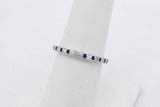 Tiffany & Co. Platinum Diamond & Sapphire Eternity Band 3.6g Size 7 Eb0826wxzsa