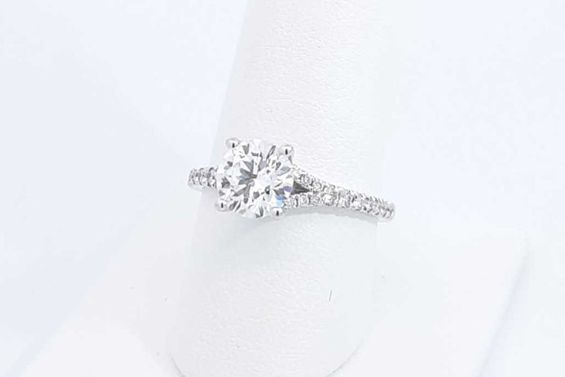 1.52ctw Lab Grown Round Diamond Ring 14k White Gold 3 Grams Size 8 Eb1124lrxzdu