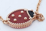 Van Cleef & Arpels 18k Rose Gold Ladybug Bracelet 4 Grams 7 Inch Eb0926lrxzde