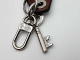 Louis Vuitton Leather Key Tag & Silver Tone Key Chain Eb0824rxdu