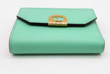 Christian Louboutin Elisa Mint Green Leather Compact Wallet Eb0526lxzde