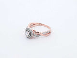 .22 Cttw 14k Rose Gold Cluster Ring 4.3 Grams Size 7 Fw0125ocrdu