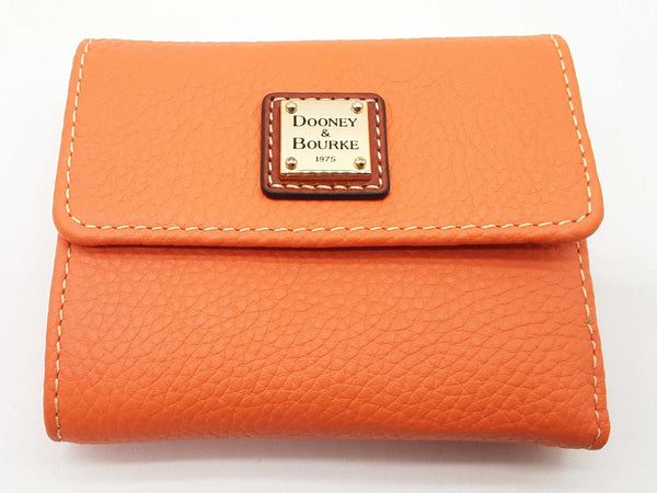 Dooney & Bourke Clementine Orange Pebble Grain Wallet Do1125oxde