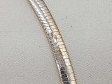 10k Two-tone Yellow White Gold 12.1g Herringbone Chain 17 In Do0225wxzde