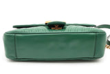 Gucci Gg Marmont Quilted Emerald Green Leather Shoulder Bag Eb0826cxzsa